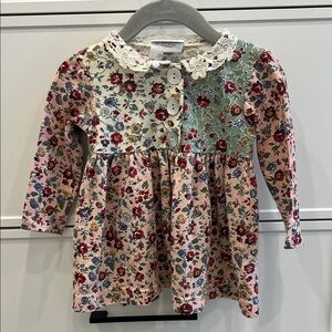 Vintage 80’s Miniwear Lace Collar Dress / top vintage